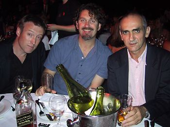 David Bridie, Bendan and Paul Kelly at the after show party
