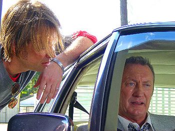 Director Sean Kennedy with Bryan Brown
