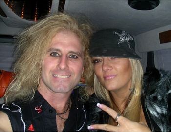 DT Seville and Heather Chadwell (VH1 Rock of Love 1&2), on the way to a gig.
