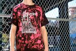 ONE OF A KIND LARGE red bleach dye t-shirt