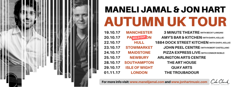 UK tour with Jon Hart and Maneli Jamal