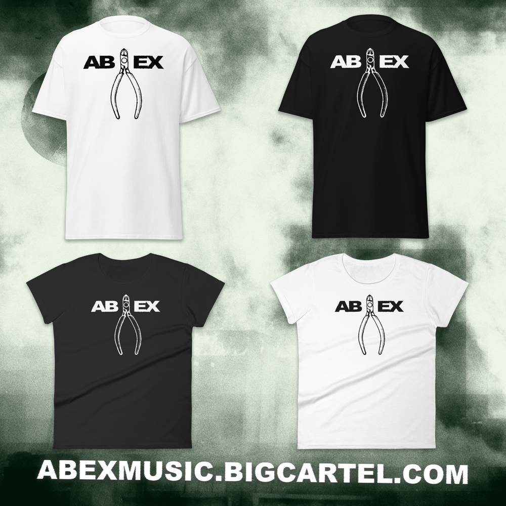 ab ex, t-shirts, merch, music
