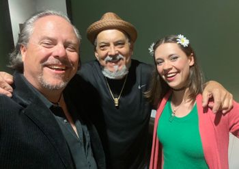 Chillin' backstage with Poncho Sanchez...and my dad!

