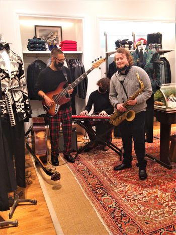 Clark and Jackson with guest Connor at our Ralph Lauren gig December 2021
