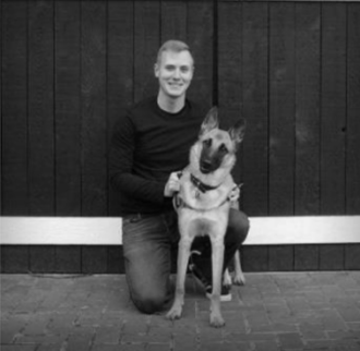 Young man with GSD