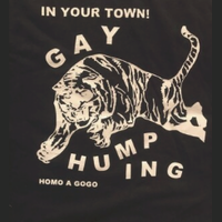 Homo A Go Go Gay Humping Festival T-shirt (Black)