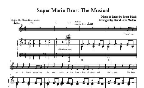 mario theme piano sheet music