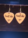 SoulCake Guitar Pic Earrings PInk and Silver