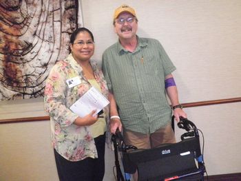 Jack with Amie Jones, Nurse Navigator. Amie always seems to be around when we need help. We so appreciate all she has done for us.
