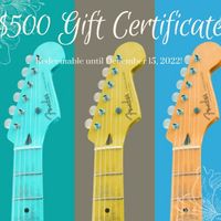 $500 Gift Certificate Canadian Online Guitar Lessons Services and Products CAD 