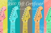 $500 Gift Certificate Canadian Online Guitar Lessons Services and Products CAD 