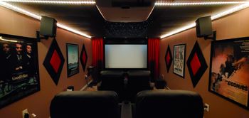 I also enjoy home improvement projects. Growing up around filmmaking, I always wanted a home theater, so I turned my basement into one.
