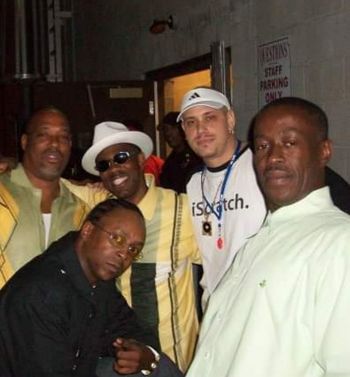 Before the show, with Whodini.
