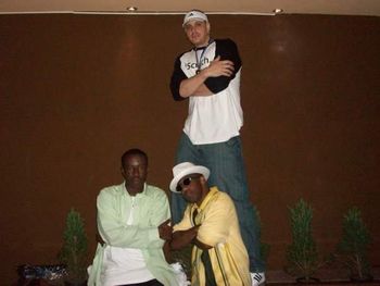 In our Bboy stance at the hotel. Jalil (Whodini) and Doc Ice (UTFO).
