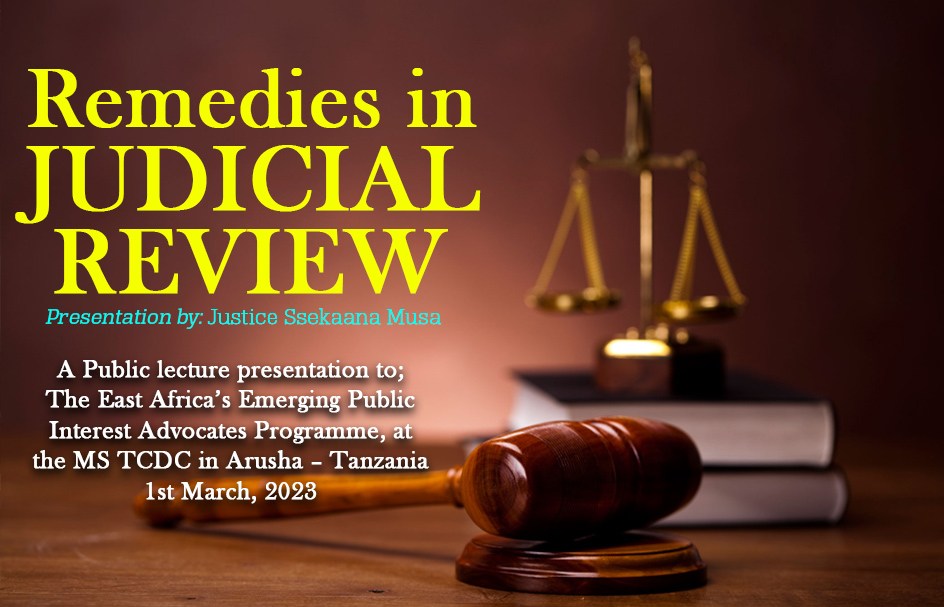 REMEDIES IN JUDICIAL REVIEW