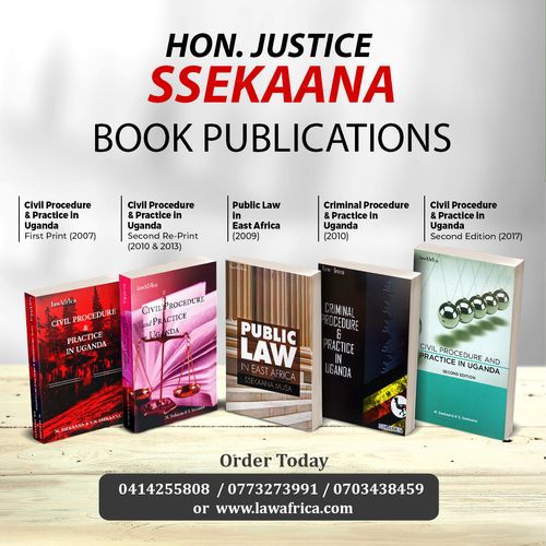 Law AHon. Justice Musa Ssekaana Book Publications with Law Africa Kenya Ltd