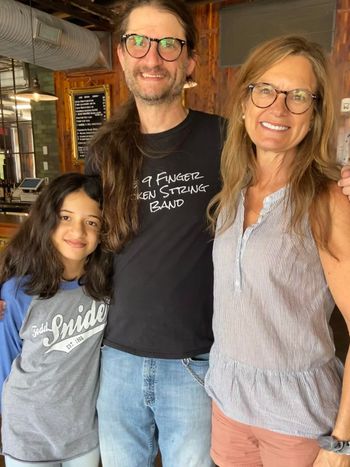 Maddy, Me, and Jan Oden, at Oden Brewing Company.  My favorite place to play!
