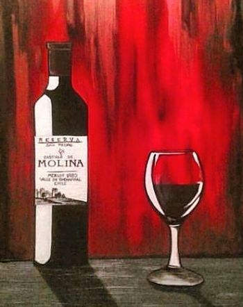 Molina Cabernet '82 Chile, Oil on Canvas, 18"x24"
