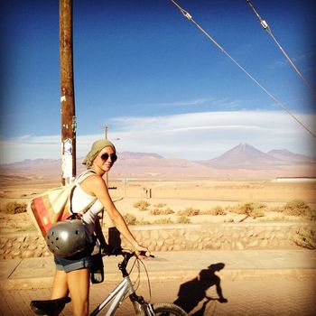 Riding through San Pedro de Atacama
