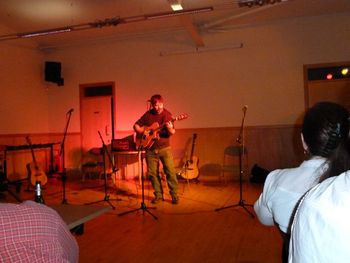 Peter performing on the open stage at the Marymass Festival in Irvine, Scotland 8.18.10
