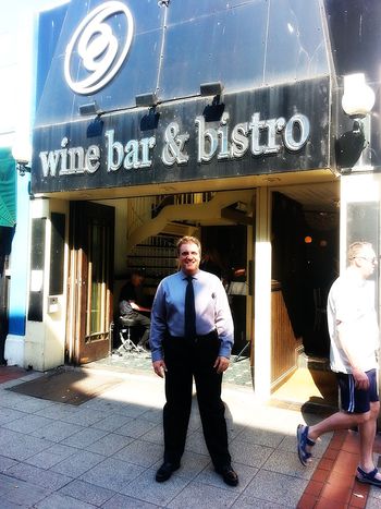 Before my set at 69 Wine Bar and Bistro, Southsea England
