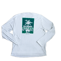 Waves UV Long Sleeve - White w Dark Green Lettering