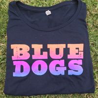 Blue Dogs Sunset T-Shirt - Women's Navy