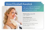 Anna Elizabeth Kendrick sings jazz/pop @ Flute Beekman