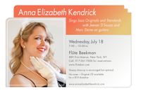 Anna Elizabeth Kendrick sing jazz/pop @ Flute Beekman!