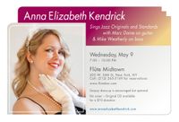 Anna Elizabeth Kendrick sings jazz/pop @ Flute Midtown