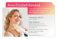 Anna Elizabeth Kendrick sings jazz/pop @ Flute Midtown