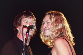 with Kevin Bacon at Irving Plaza 2004
