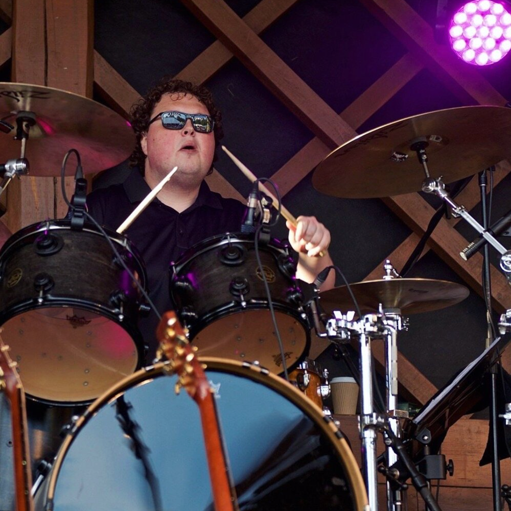 Andrew McCarthy on drums. Photography: Keith Bernard