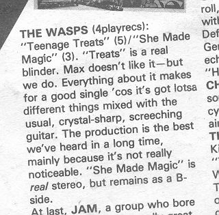 "Teenage Treats" review, Trick, Nov '77

