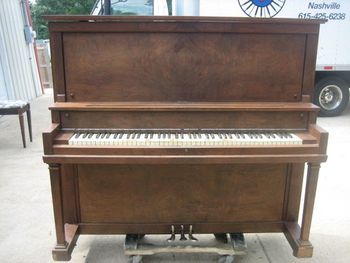 1915 Kurtzmann with long Ryman history, stripped at this stage, this is walnut veneer
