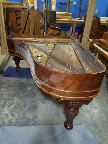 How this 1890s non repairable 8 ft grand wound up a shell
