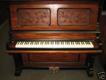 1897 Stultz & Bauer refinished and playable. That is Satin black and Rosewood veneer, very ornate.
