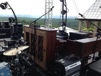 Rear view shows optional faux soundboard panel to make everyone ask is that a real piano up there?
