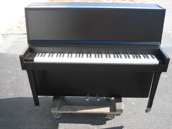 This was a little Super Rare Marco Polo piano, It is a real studio style piano without a drop action, these were made in Japan, Key bed height is 24 inches and it only had 75 keys
