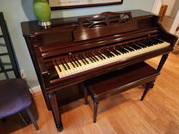 1953 Wurlitzer spinet with bench, Pristine one owner condition, Delivered, Tuned, Warranty 800.00
