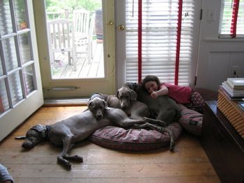 Four girls taking it easy.
