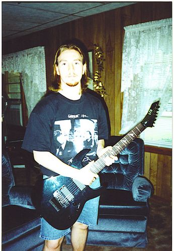 Matt with ESP guitar (7 string)
