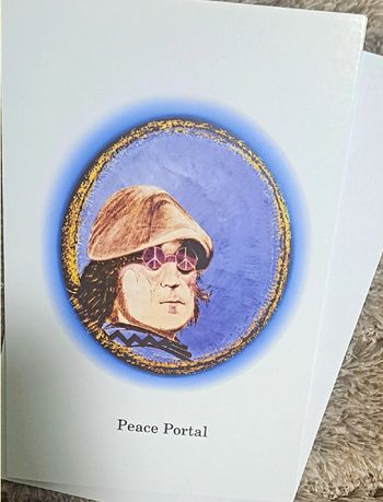 "Peace Portal" art card. $6 + $2 shipping. $8 total. To order, email etherandbones@gmail.com
