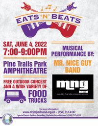 ** NEW DATE** MNG appearing at City of Parkland Eats and Beats Sat June 18th