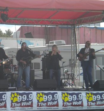 On stage at the Oxford County Fair, ME.
