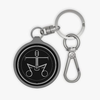  clip-on round logo keychain tag: $12.93