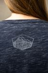 Leaf Short Sleeve V-Neck - Forest Green, Black Frost, Heathered Navy