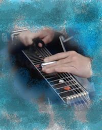Blue Lap Steel Guitar 17x11