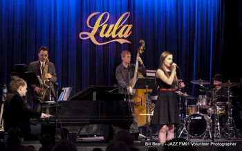 Singing at Lula Lounge. Photographed by Bill Beard.
