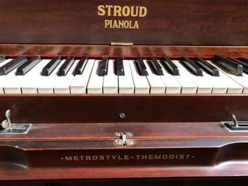 1920s Player Piano housed in the auditorium
